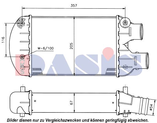 AKS DASIS tarpinis suslėgto oro aušintuvas, kompresorius 087080N